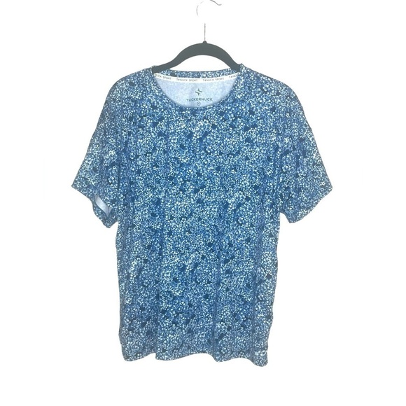 TUCKERNUCK T NUCK SPORT Blue Floral T Shirt - Picture 1 of 5